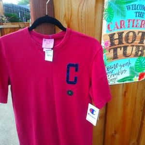 NWT Champion Reverse Weaved T shirt Red/Maroon